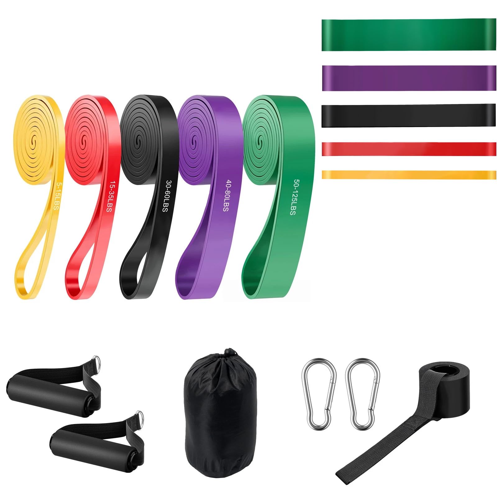 Heavy Duty Pull Up Resistance Bands Set Assisted Exercise Tube Home Gym, 9-Piece Fitness Resistance Bands Set, Yoga Stretch Bands, Resistance Expander Set