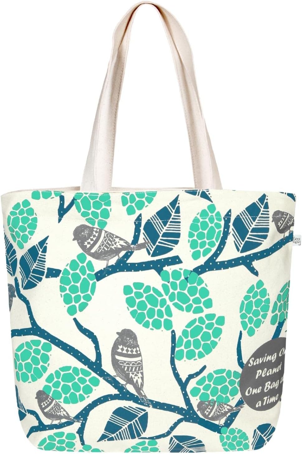 Ecoright Large Canvas Tote Bag for Women, Zipper Handbags for Women Inner Pocket for Shopping, Office & Daily Use