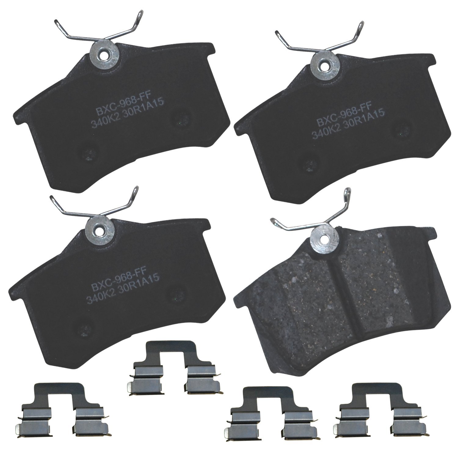 Bendix Premium SBC340K2 Ceramic Rear Brake Pads for Audi A4 2006-2004, A4 Quattro 2006-2003, A6 2004-2002, A6 Quattro 2004-2002, S6 2003-2002, TT 2006-2005, TT Quattro 2006-2005