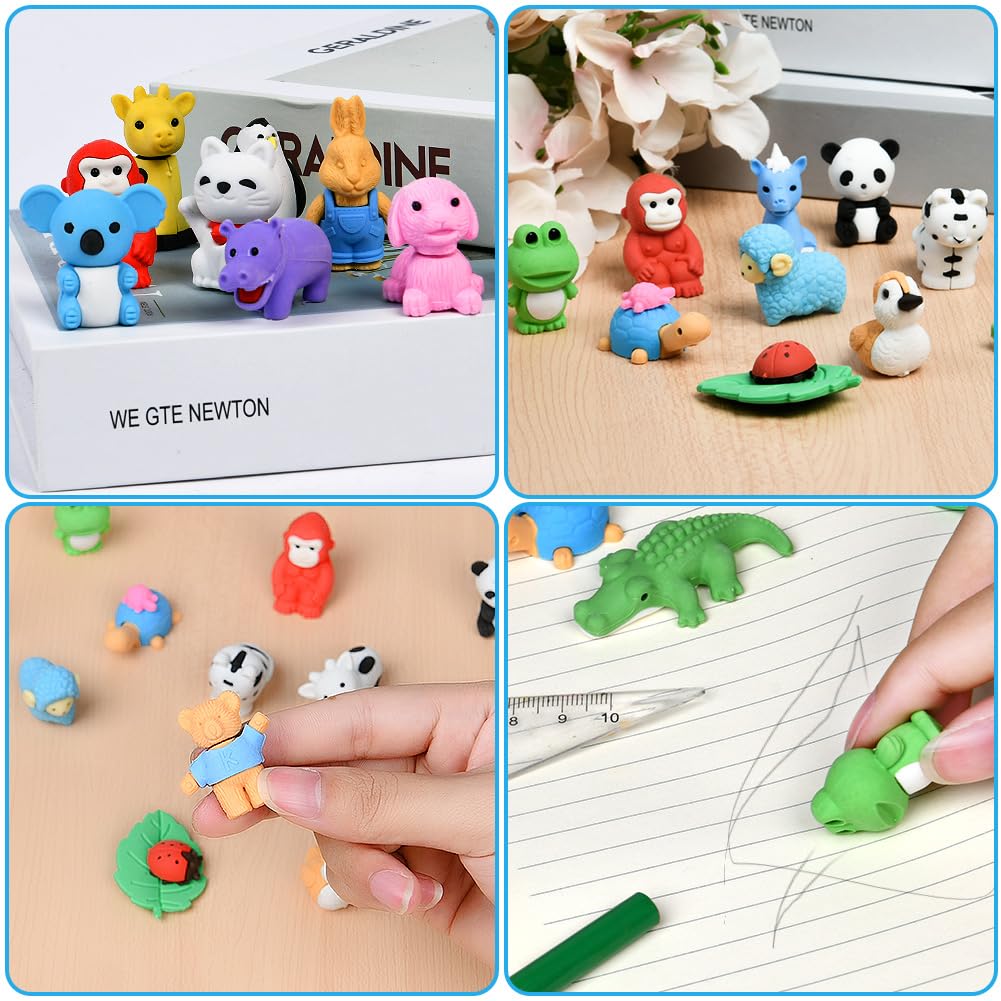 Kaizuca Lot 18 Gommes Créatives Mignonnes Fantaisie Pour Enfants Et Étudiants