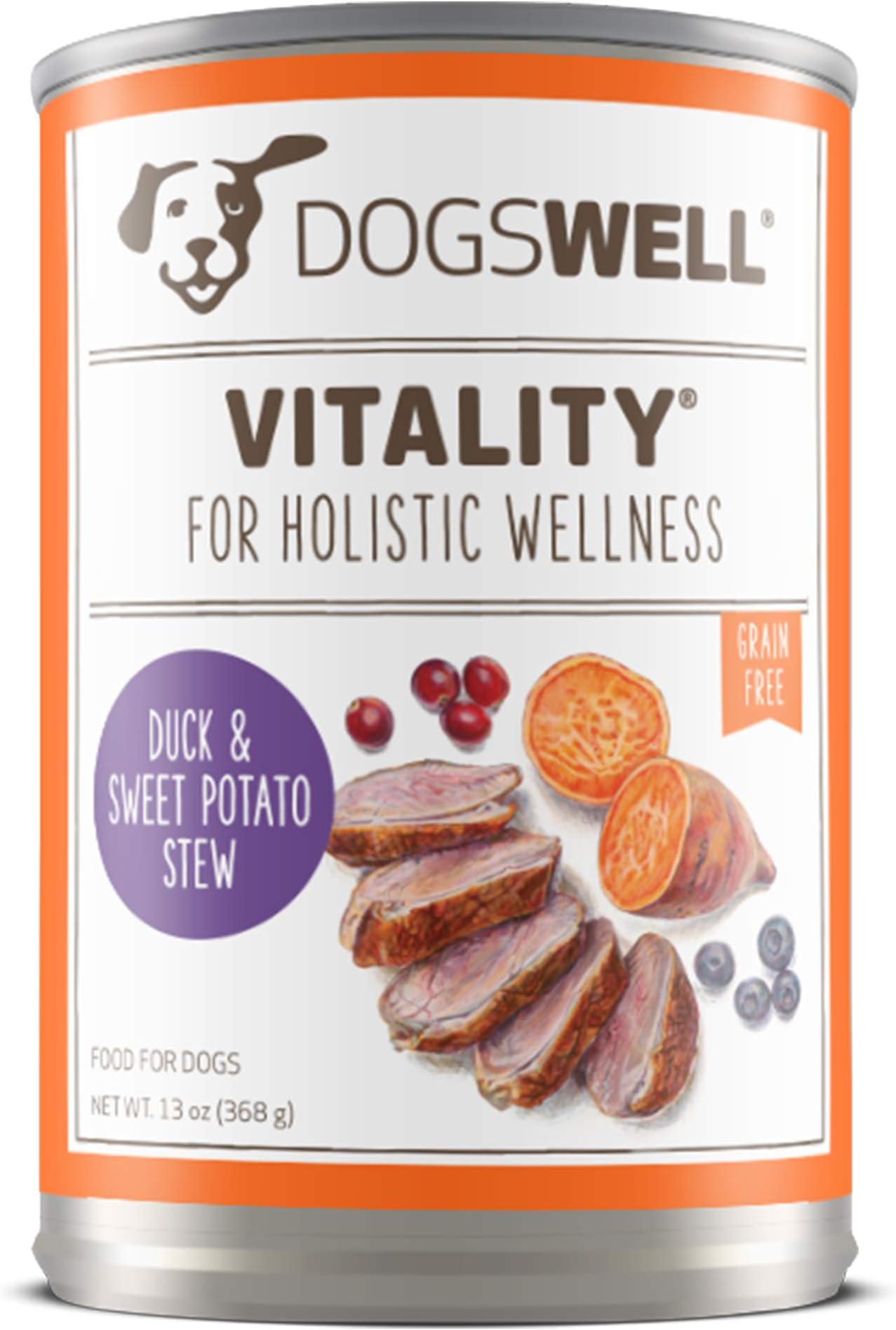 DOGSWELL Vitality Wet Dog Food with Vitamins & Essential Fatty Acids, 12 cans, 13 oz