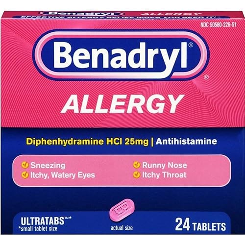 Benadryl 20201 Ultratabs Allergy, paquete de 24