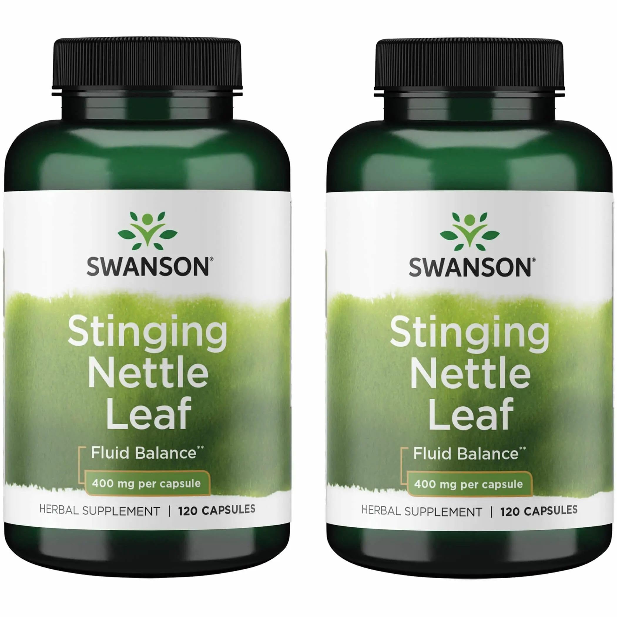 Swanson Stinging Nettle Leaf (Urtica Dioica) - Herbal Supplement Promoting Urinary Tract & Respiratory Health Support - May Support Healthy Fluid Balance - (120 Capsules) (2 Pack)