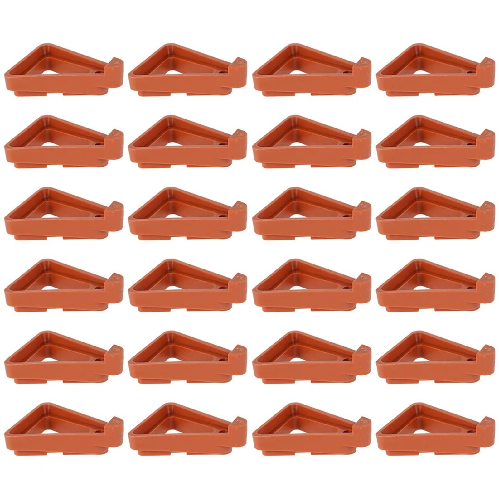 WEQYFDC Plant Stand Riser 12/24Pcs Plant Flower Pot Feet Stand Invisible Triangle Risers Toes Lifters Indoor Outdoor Garden Supplies Base Tray(24pcs Small Orange)