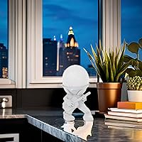 Vista 6 de Splin Soporte de mesa compatible con Yaxa Alexa Smart Speaker Echo Dot (4ª y 5ª generación) y Apple HomePod Mini, Vegas Boy (blanco)