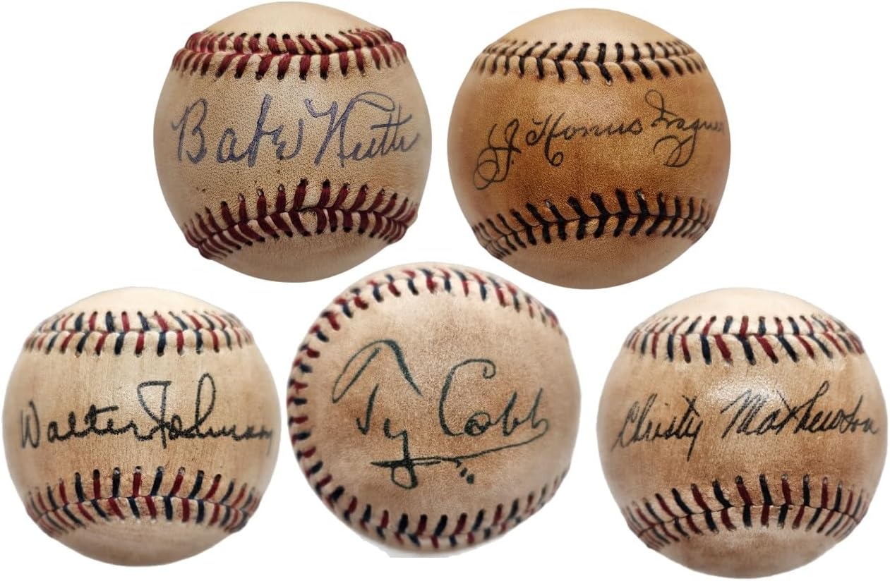 1st Hall of Fame Class 5-Baseball Set – Replica Autographed Licensed Souvenir Collection