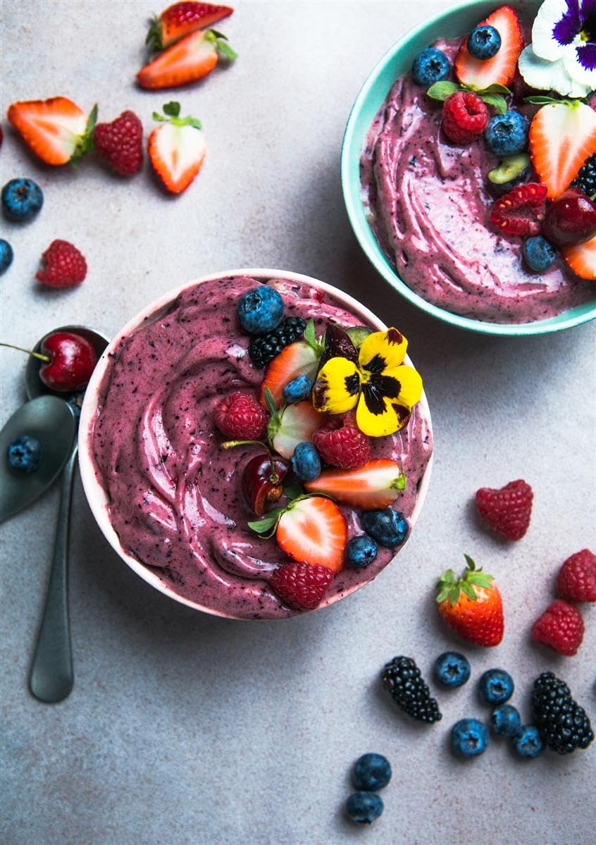 Ponthier BIO Acai-Frucht-Püree - 4x 1kg - Püree aus Acai-Beeren aus dem Amazonas, frei von Farb- und Konservierungsstoffen, für Acai Bowls, Acai Smoothies, Eis, Dessert, Porridge