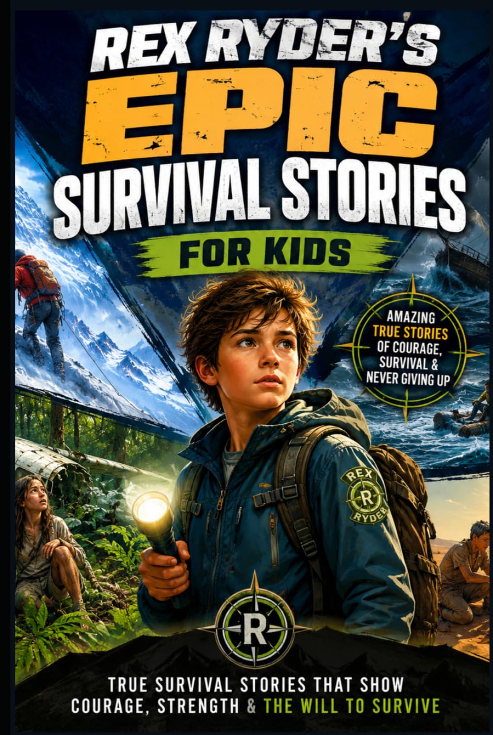 Rex Ryder's Epic Survival Stories for Kids: 10 True Survival Stories of Courage, Adventure, Survival & Never Giving Up | Inspiring Real-Life Heroes for Ages 8–12 (Rex Ryder’s Survival Files)