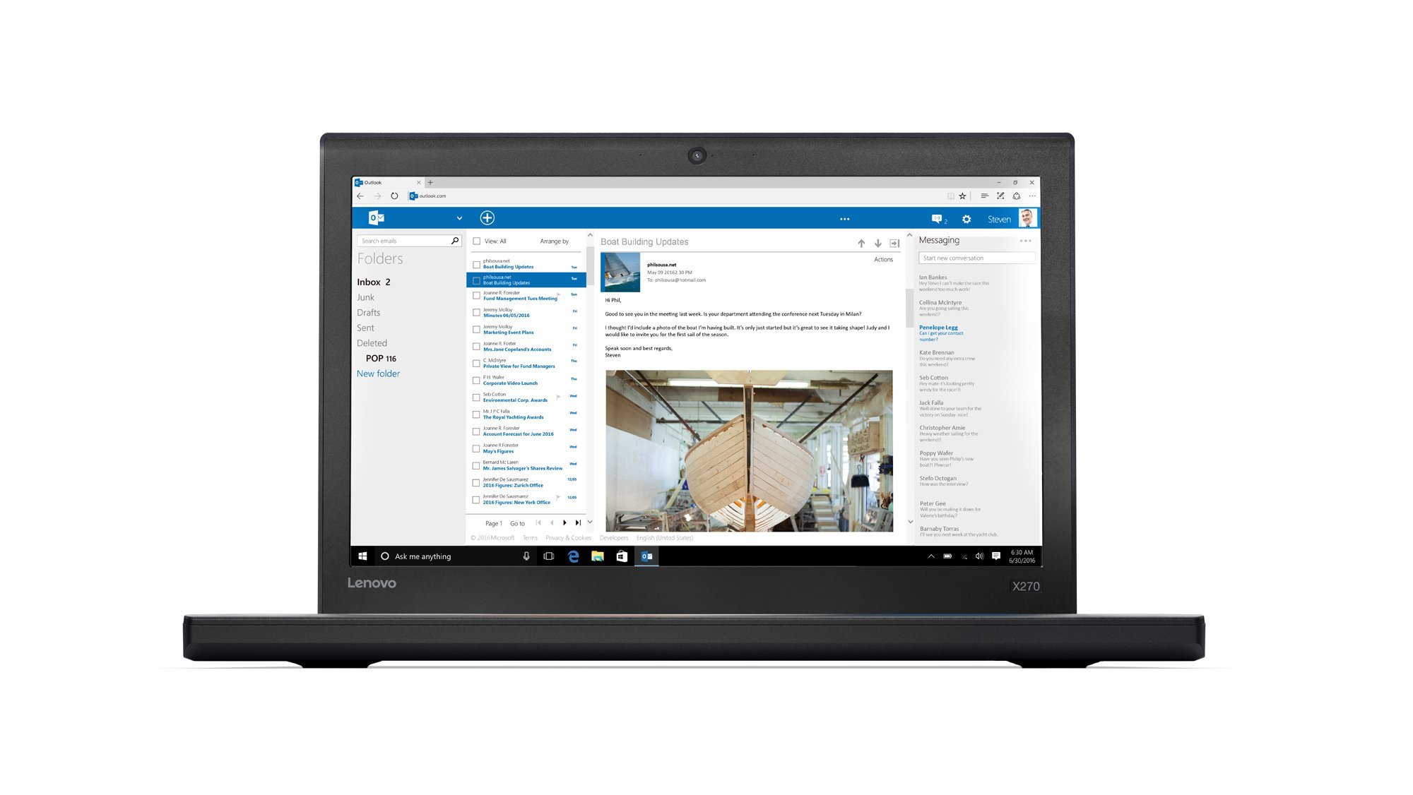Lenovo Laptop Lenovo X270 20HN0015GE 12,5 FHD-IPS i5-7200U 8GB 256GB-SSD LTE Neu Re/MWSt