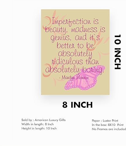 Miniatura 7 de Imperfection Is Beauty - Decoración de pared inspiradora de Marilyn Monroe, impresión artística motivacional para decoración de sala de estar,