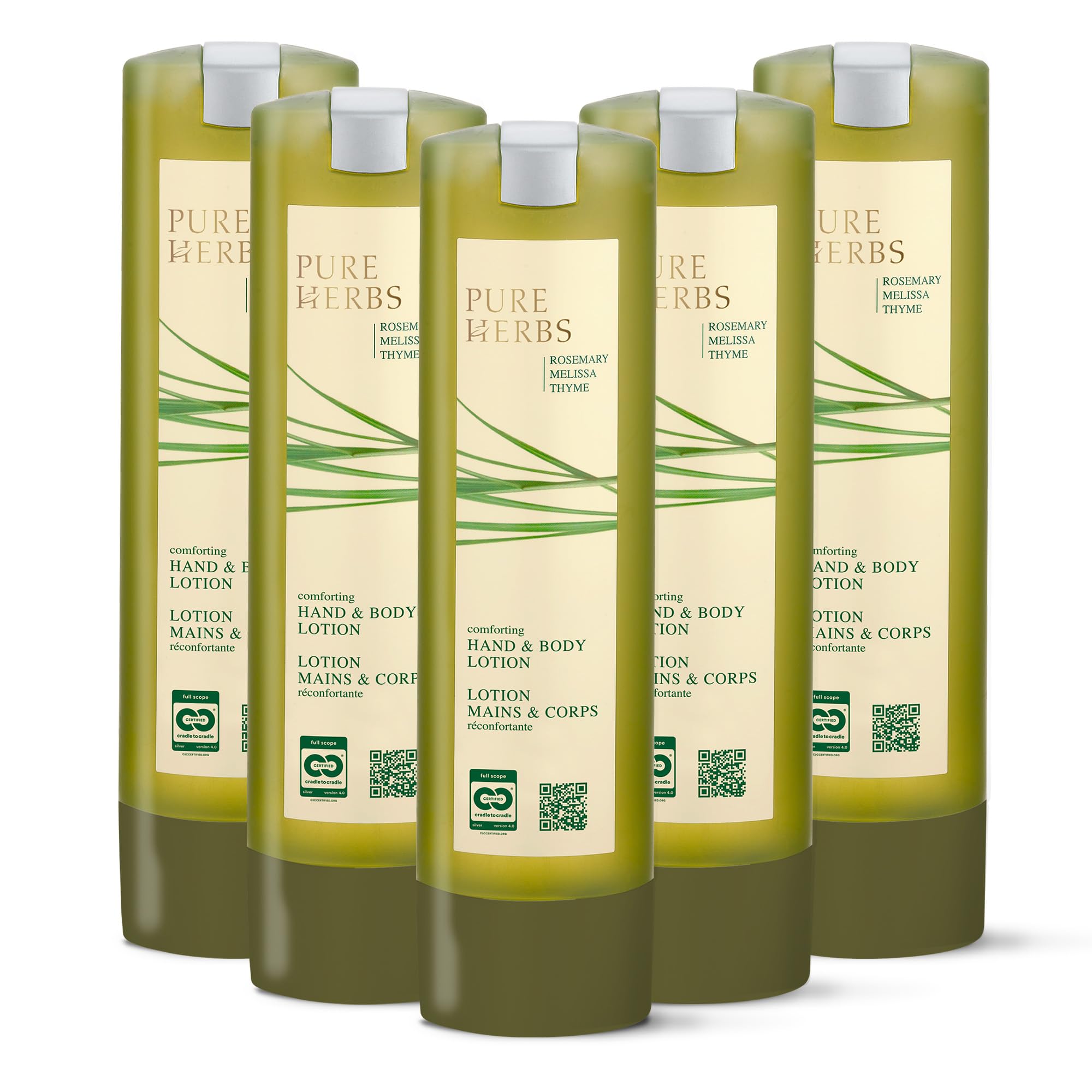 ADA Cosmetics Hand- & Bodylotion, vegan mit Melisse, Thymian und Rosmarin, vitalisierende Lotion, Nährend für Gesicht Körper & Haut, Nachfüllpack für SMART CARE, Pure Herbs - Made in Germany, 6x300mL