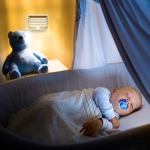 Miniatura 7 de EverBrite Luces nocturnas con sensor de movimiento, luz LED suave y cálida, funciona con pilas, luz nocturna autoadhesiva para dormitorio, baño,