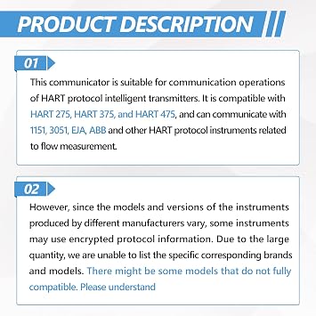 YJINGRUI USB Hart Modem and Handheld Field Communicator