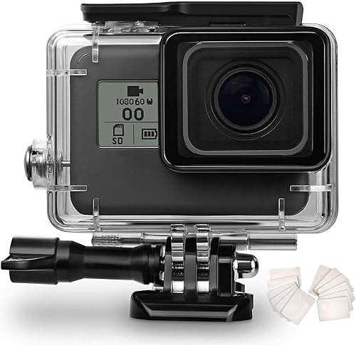 OKFUN Funda impermeable para Go Pro Hero 11Hero 10Hero 9 negro, carcasa protectora de buceo submarina de 58 M190 pies con soporte para cámara de