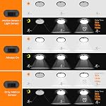 Motion Sensor Ceiling Light Wired, BLNAN 12 Inch 3000K 4000K 5000K Selectable LED Flush Mount Light Fixture, Motion Activated Light with Timer for Hallway Stair Walk-in Closet, Black Frame