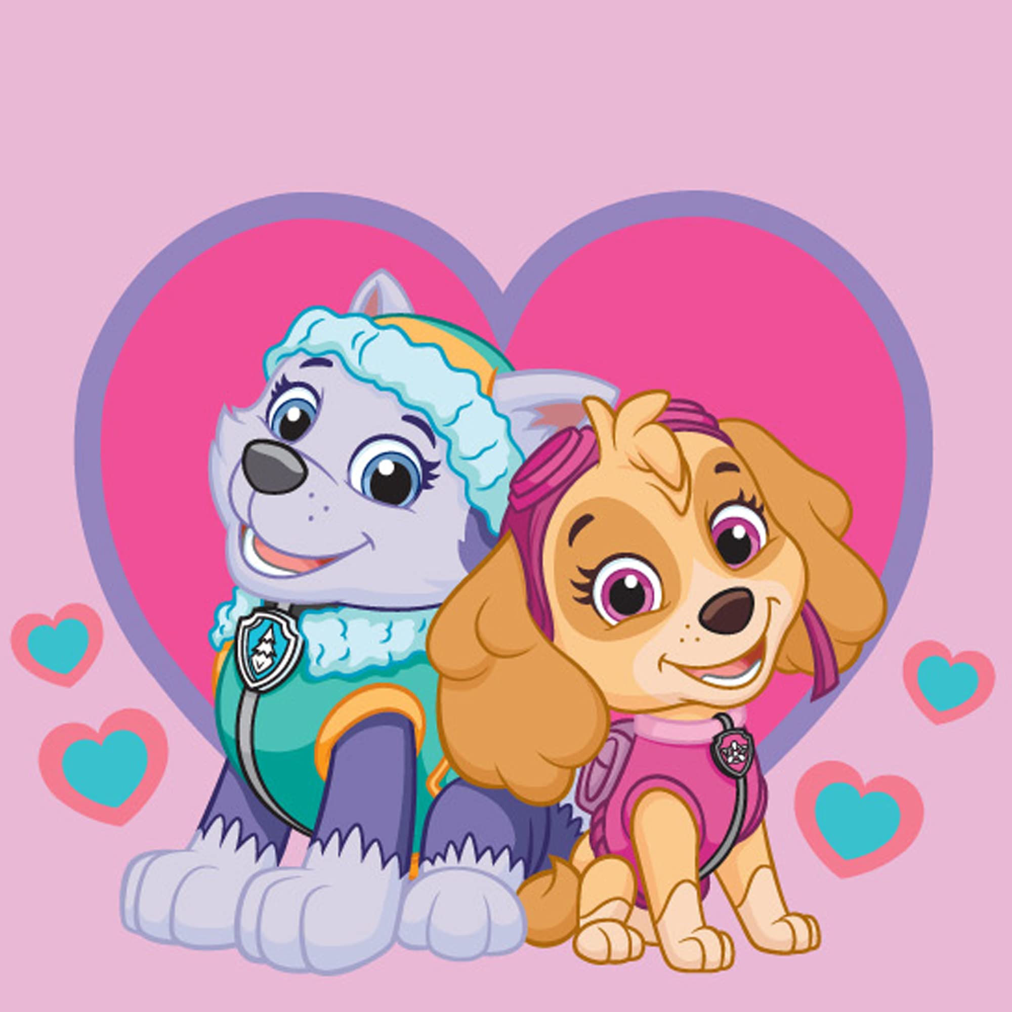 Paw Patrol Kinder Kapuzen Bade-Poncho Girl's Rosa 60x120 cm 100% Baumwolle Veloursqualität Poncho Bademantel Duschtuch Handtuch Badetuch Strandtuch Mädchen Pareo Pink Marshall Skye Ryder Rocky Zuma