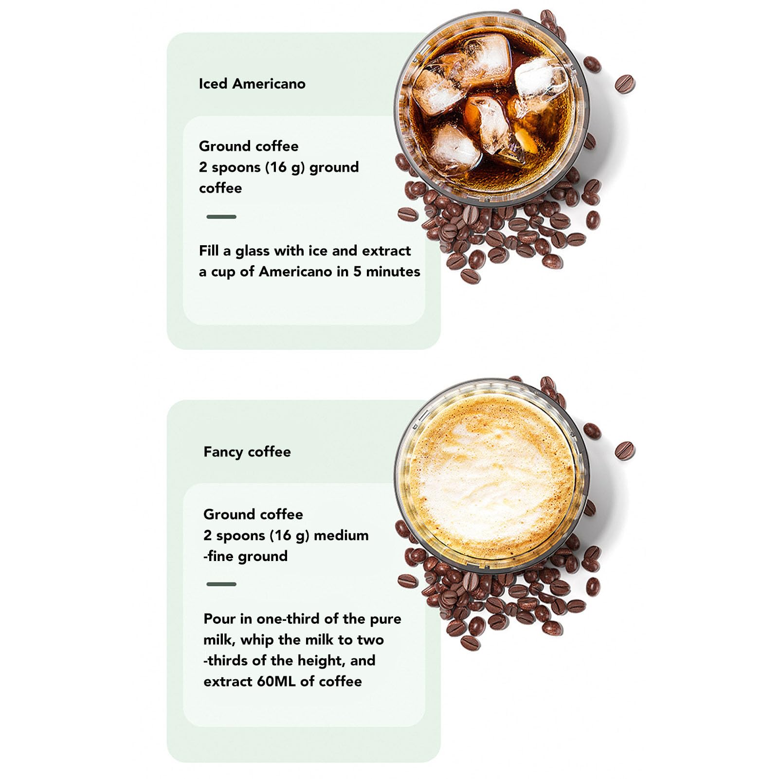 Fockety Macchina per caffè Portatile, Macchina per caffè Elettrica Senza Fili Compatta con Estrazione a Pressione da 20 Bar con Tazza D'acqua da 120 Ml, Ricarica USB, per Capsule/DG,