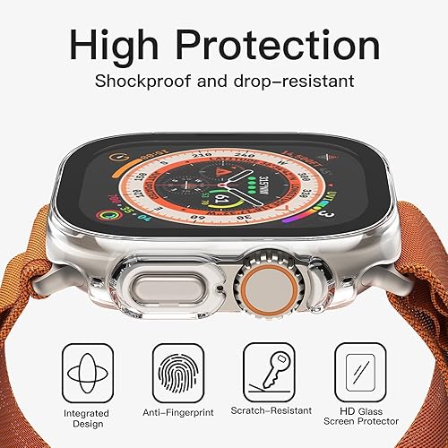 Vista 63 de JETech Funda con protector de pantalla para Apple Watch SE 3/2/1 (2025/2022/2020)/Series 6 5 4 de 1.732 pulgadas, cubierta protectora total