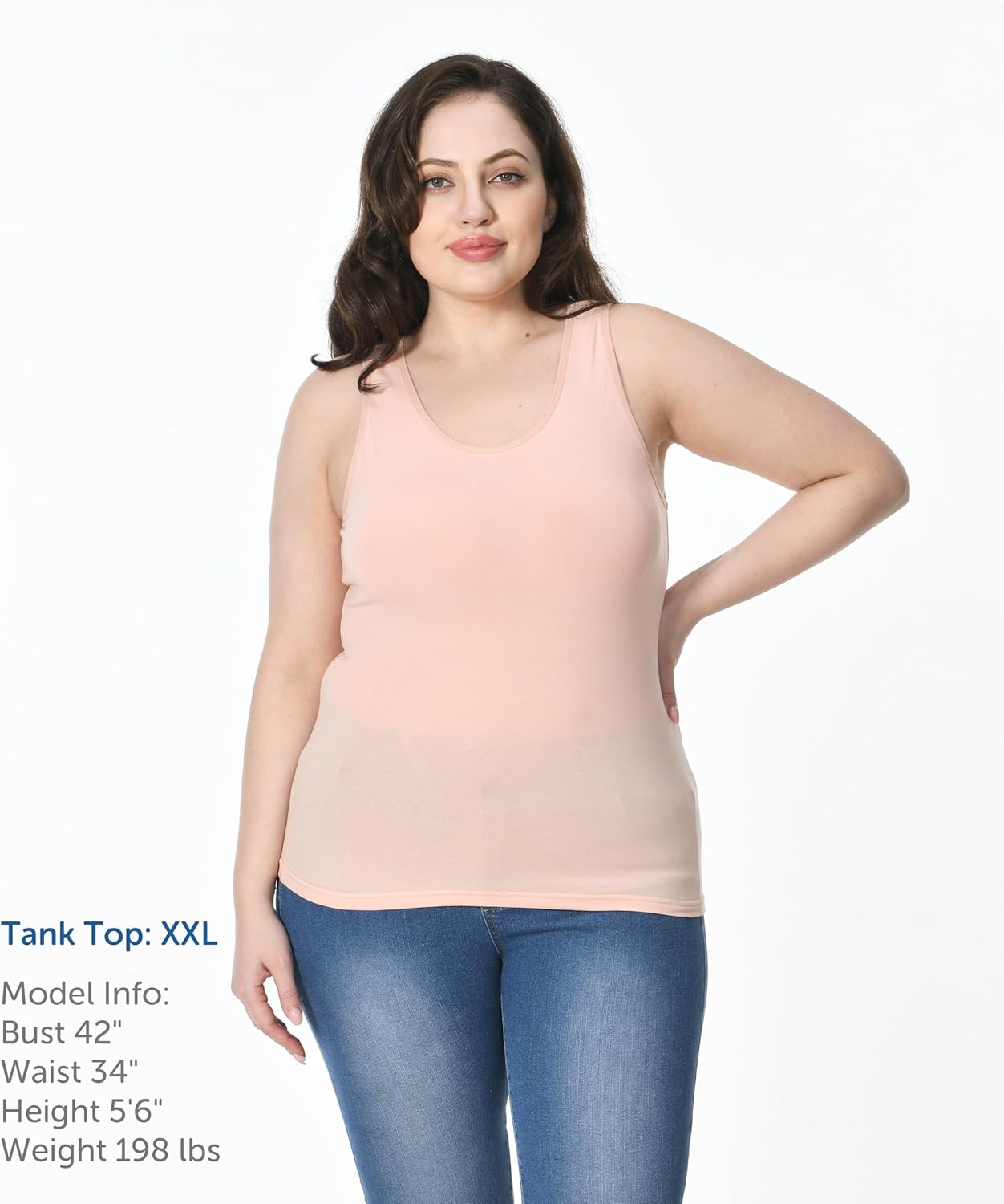 Comfneat Women's 4-Pack Slim-Fit Basic Tanks Cotton Casual Comfy Top Underwear Vests - Image 4