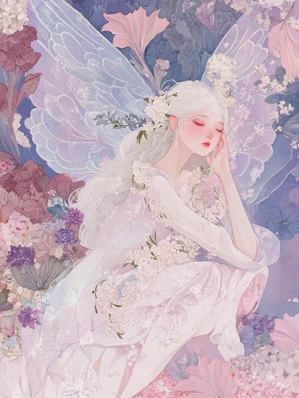 Rqwybcaxn Embroidery Beads Kit Fantasy Elf 40x50cm