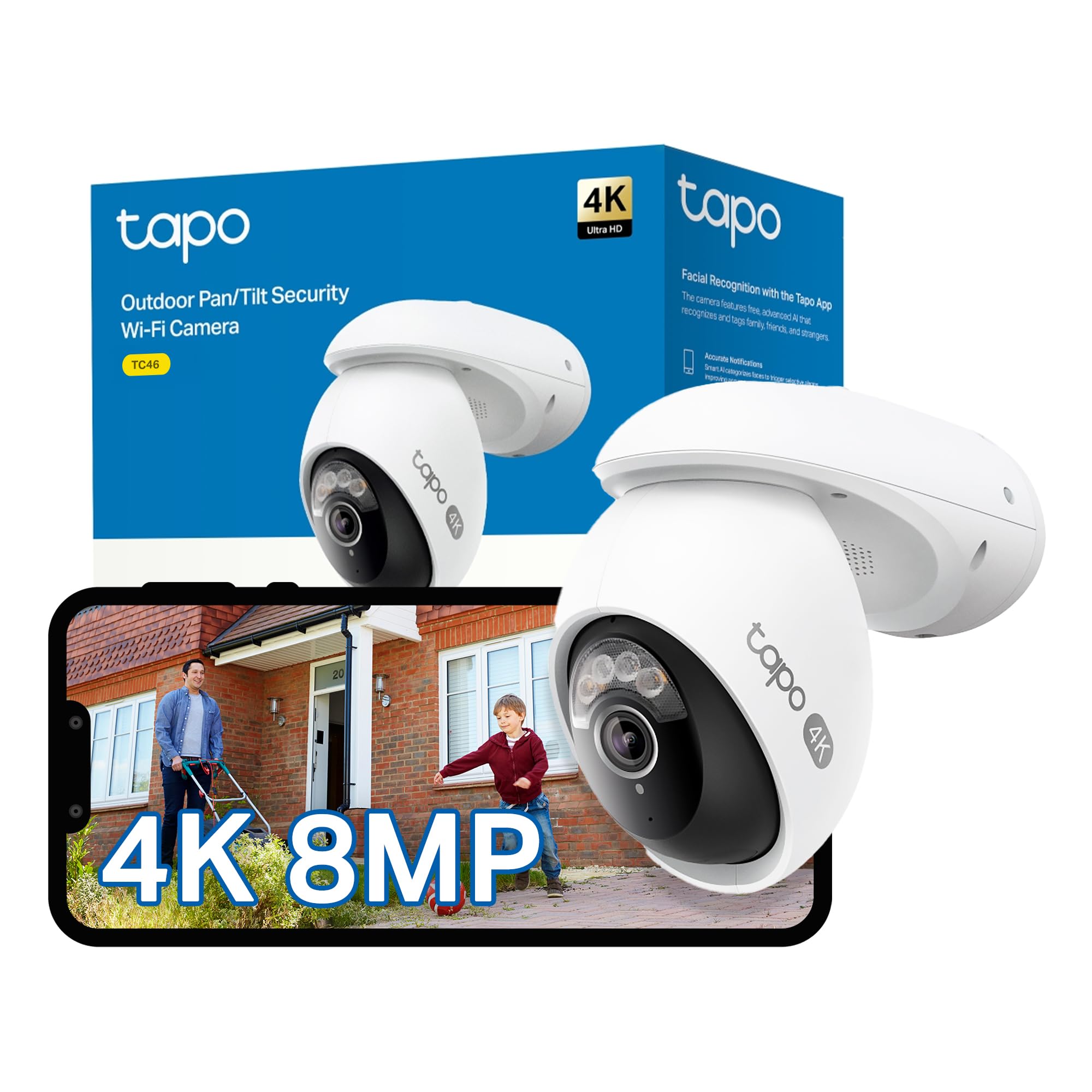 Tapo C310 2K 3MP Wired Security Camera Outdoor, Motion Detection, IP66, Built-in Siren, 2-Way Audio, Night Vision, Cloud and Local Storage, Works With Alexa and Google, No Monthly Fee