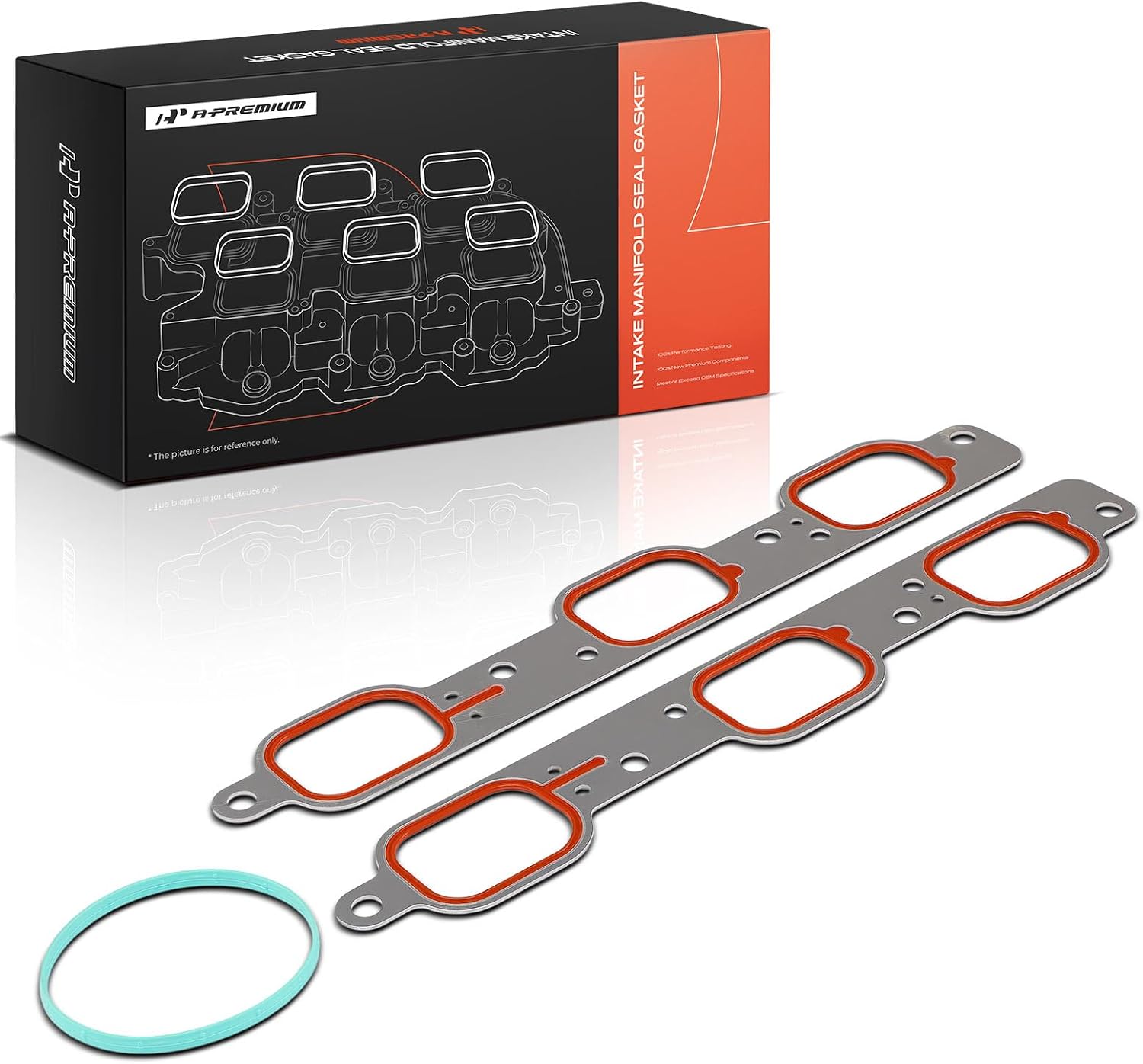 A-Premium Upper Fuel Injection Plenum Gasket Set Compatible with Chevrolet