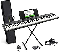 Alesis Recital Play 88-Key Digital Piano for Beginners: 480 Sounds, Speakers, Stand, Bag, Headphones, Pedal & Lessons