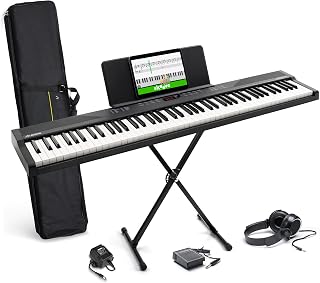 Alesis Recital Play 88-Key Digital Piano for Beginners: 480 Sounds, Speakers, Stand, Bag, Headphones, Pedal & Lessons