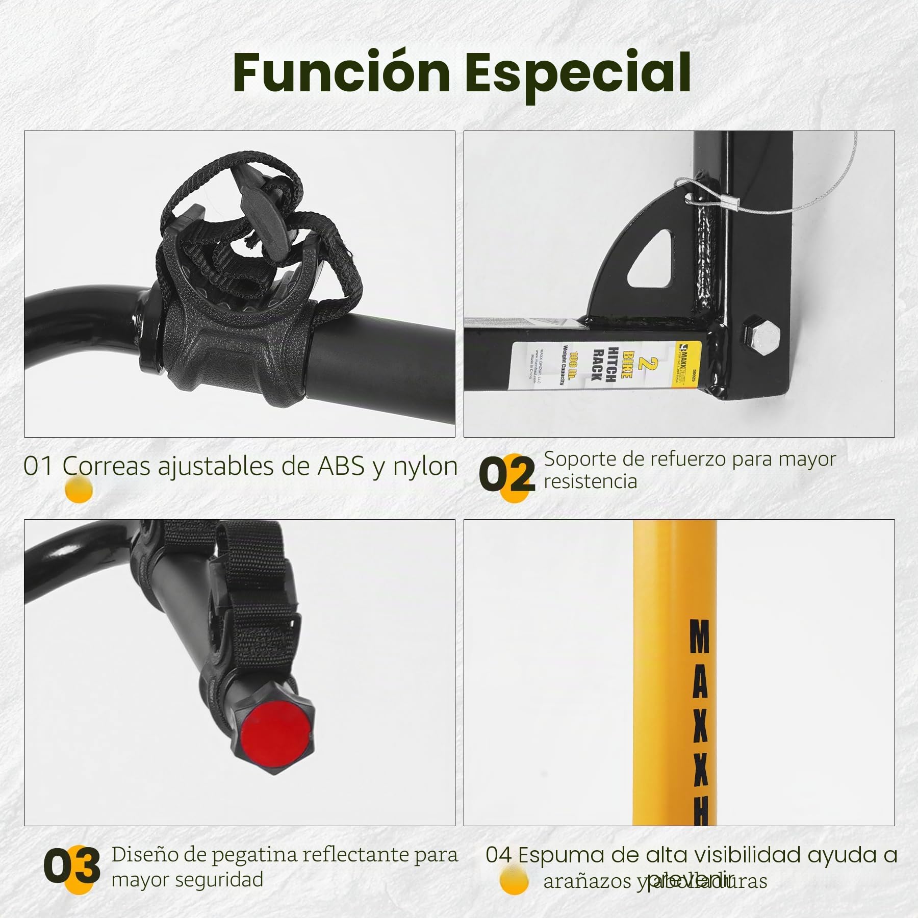 MaxxHaul 50025 - Soporte de Enganche para 2 Bicicletas, para Coches, Camiones, SUV, minivans (Capacidad de 100 Libras)