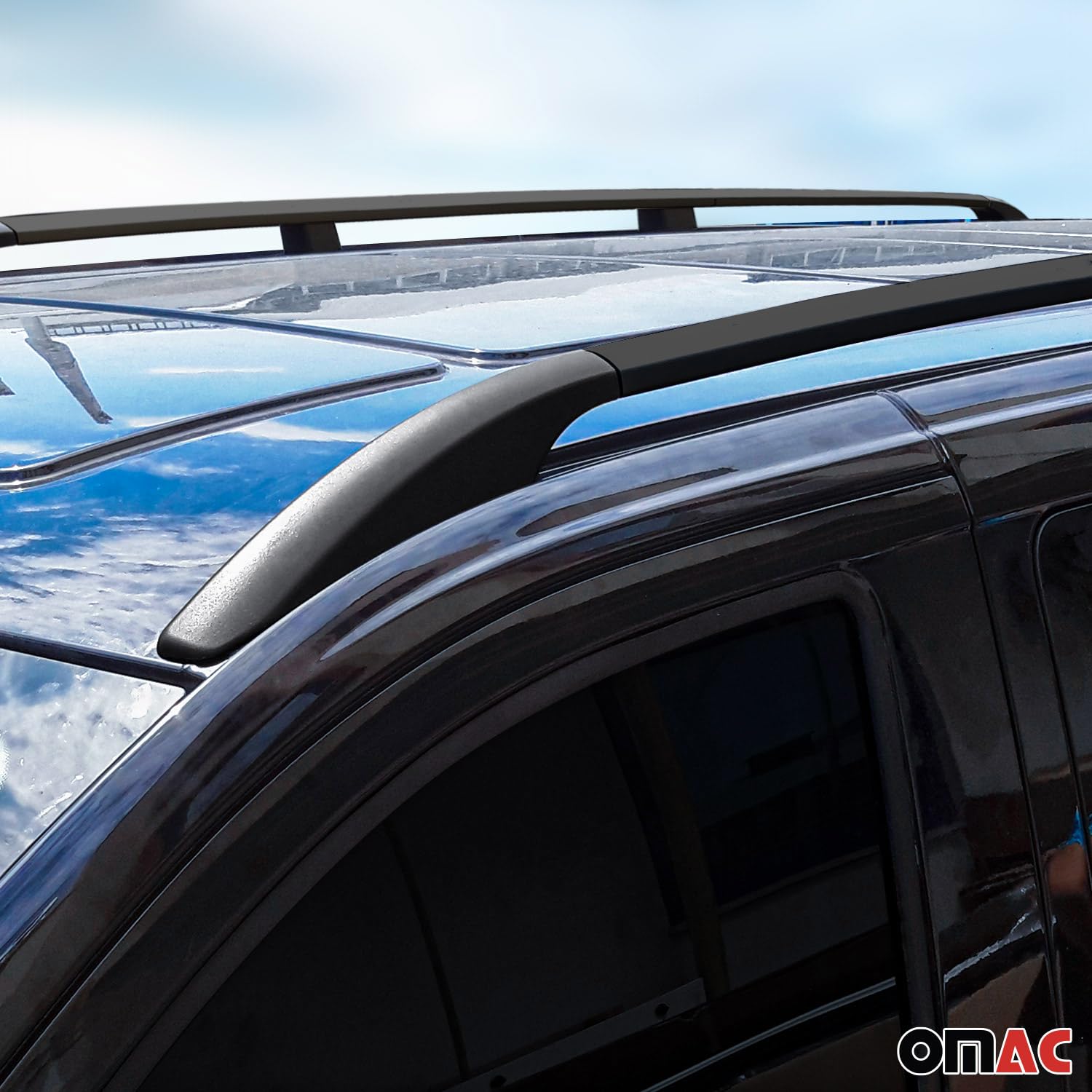 OMAC Rail Tetto Dachgepäckträger Relingträger compatibile con Jeep Renegade 2015-2024 Alu Nero