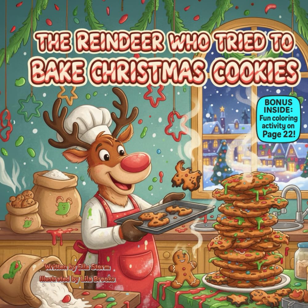 The Reindeer Who Tried to Bake Christmas Cookies: A Funny Christmas Rhyming Story About Teamwork, Patience, and Holiday Cheer