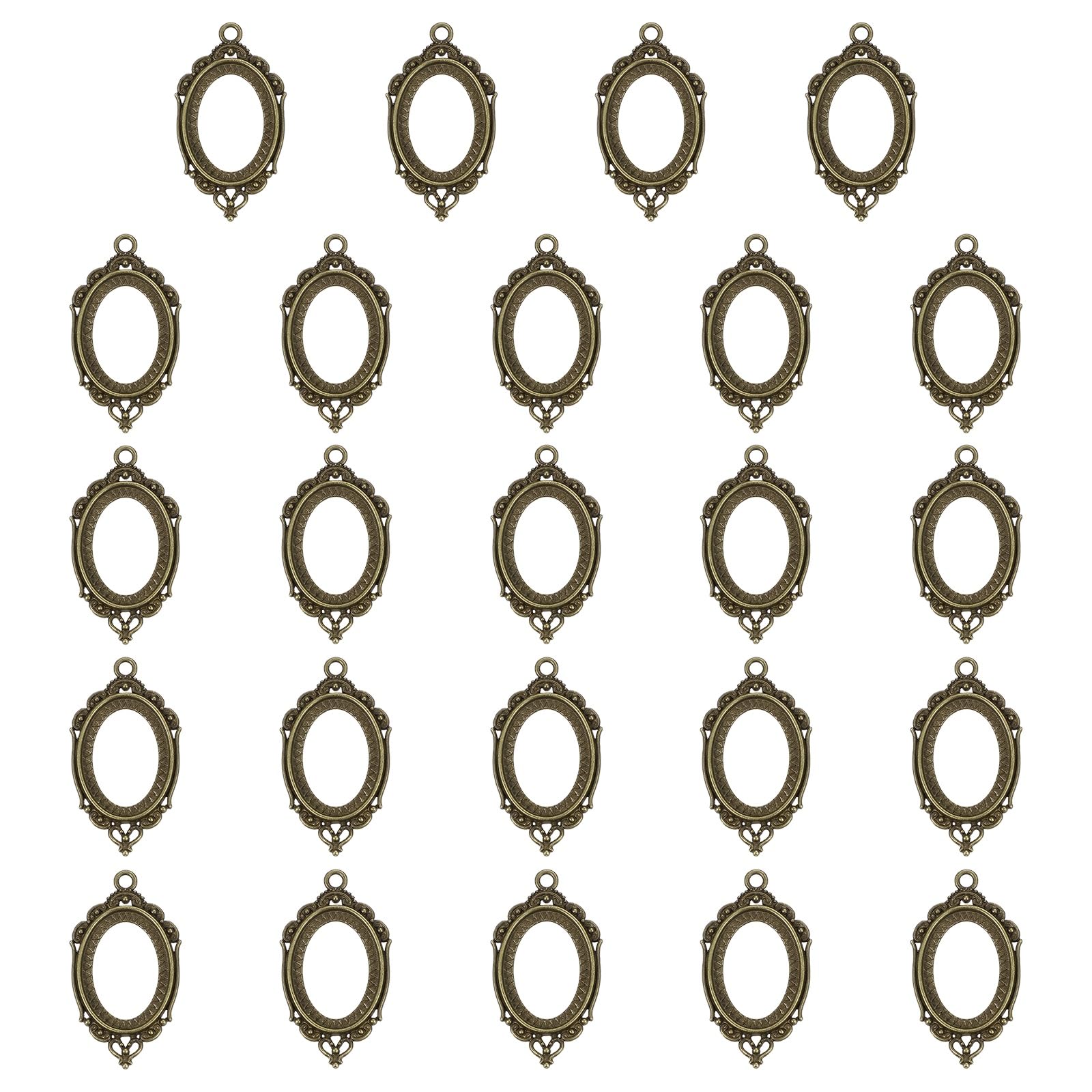Kit pendentif ovale 20mm bronze uxcell pour réparer ou assembler vos colliers DIY