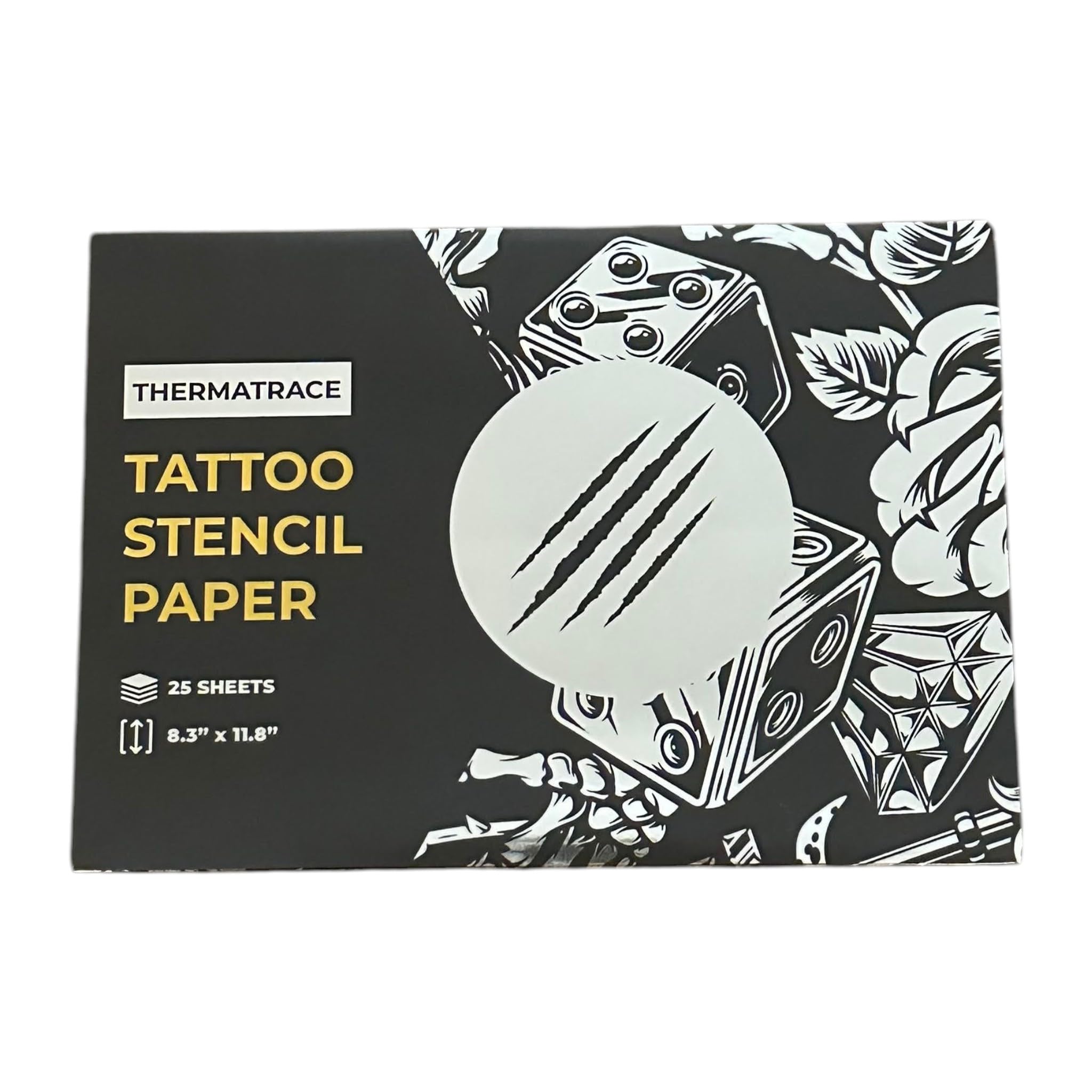 Tattoo Transfer Paper, ThermaTrace Tattoo Stencil Paper 25 Sheets, Compatible with Most Wireless & Thermal Copiers