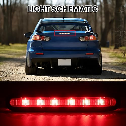 Miniatura 3 de 3 luz de freno de montaje alto para Mitsubishi LancerLancer EvoLancer EX 2008 2009 2010 2011 2012 2013 2014 2015 2016