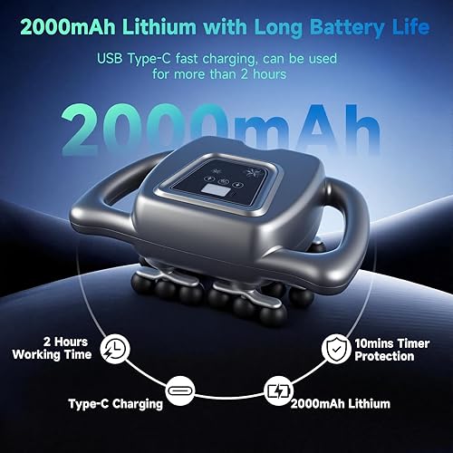 Miniatura 2 de Juego de pistolas de masaje de 24 cabezas, con 99 niveles y 9 modos, pistola de masaje de tejido profundo, piernas, cintura, cuello y espalda