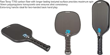 Ronbus R1.16/R2.16/R3.16 Raw Toray T700 Carbon Fiber Pickleball Paddle with 16 mm Polypropylene Honeycomb Core