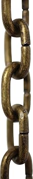 RCH Hardware CH-S53-14-AB-3 Steel Clock Chain, Antique Brass 3 Feet