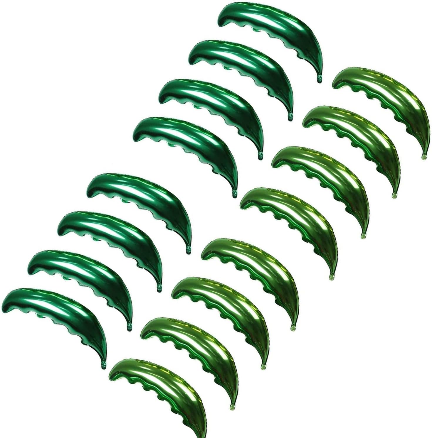 16 Pcs Magical Palm Tree Leaves Birthday Party Tableware Decor Balloons Supplies Gifts for Birthday Wedding Hawaii Luau Party Decorations