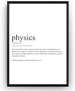 Magic Posters Physics Definition Print - Science Poster Student Gift Novelty Geek Sarcastic Funny College Wall Art Dorm Quote Uni Typography Bedroom University Home Decor - Frame Not Included