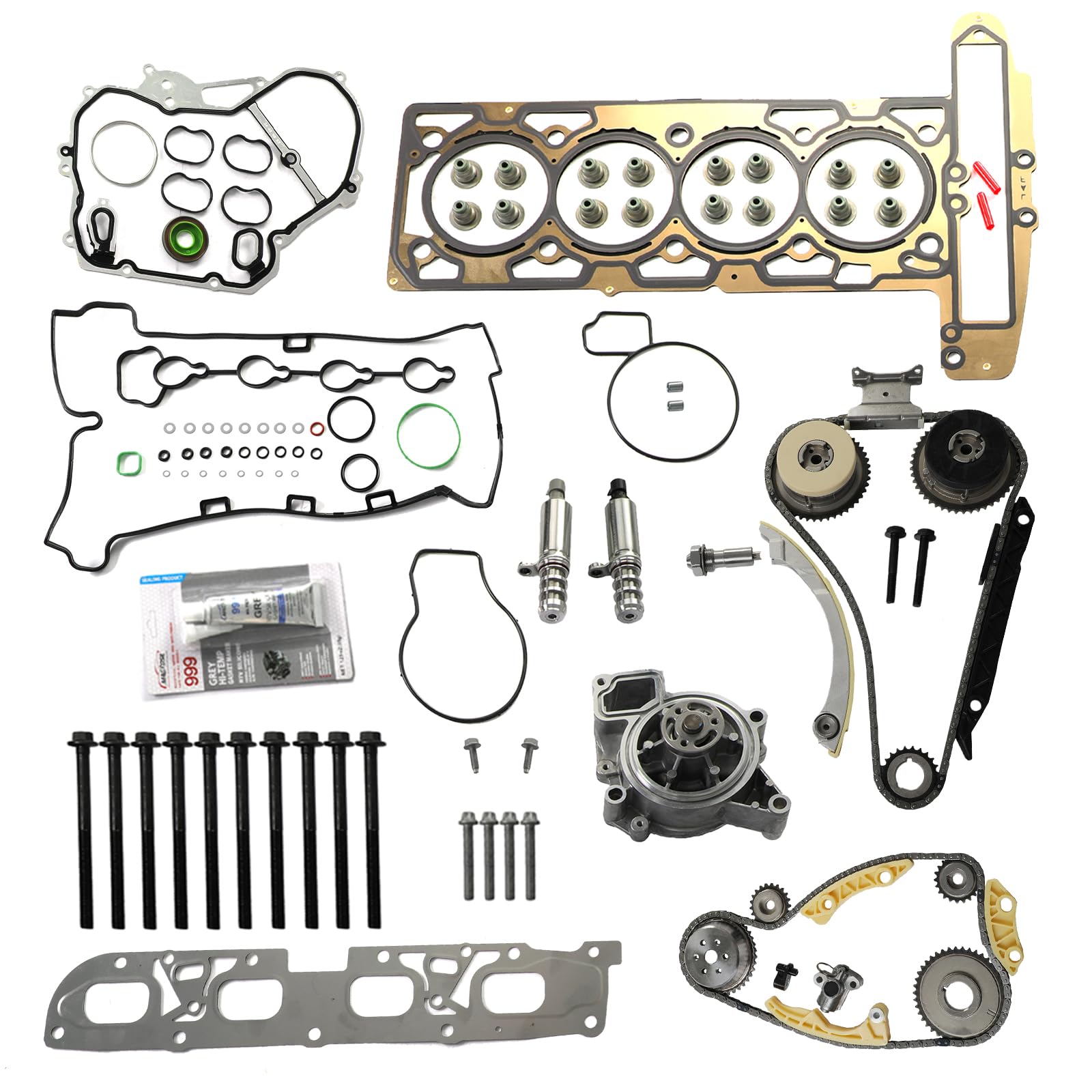 PHILTOP 9-4201S Head Gasket Set Fit for Chevy Equinox/GMC Terrain 2010-2017, Buick Verano 2012-2017, Captiva Sport 2012-2015, Regal Malibu Lacrosse Impala, for 2.4L Engine Cylinder Head Gasket Kit