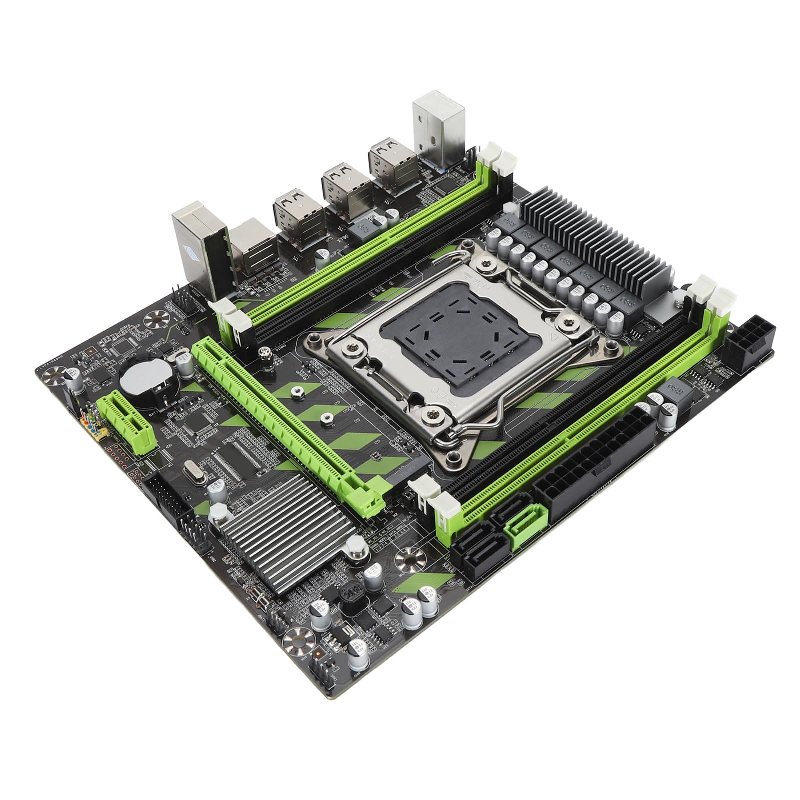 Bewinner Scheda Madre Desktop LGA 2011 DDR3, Scheda Madre X79 ATX da 128 GB, 6xUSB2.0 2xSATA2.0 1xSATA3.0, PCIEx16, PCIE M.2, Scheda Madre Computer LGA 2011 X79