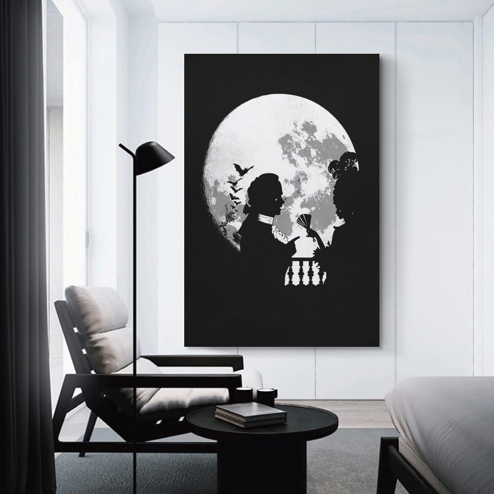 Junmoney Wall Art Print Fatal Silhouette, 24x36inch(60x90cm), for Picture Wall Styling in Lounge Or Bedroom, Wall Decor Suited to Curated Displays