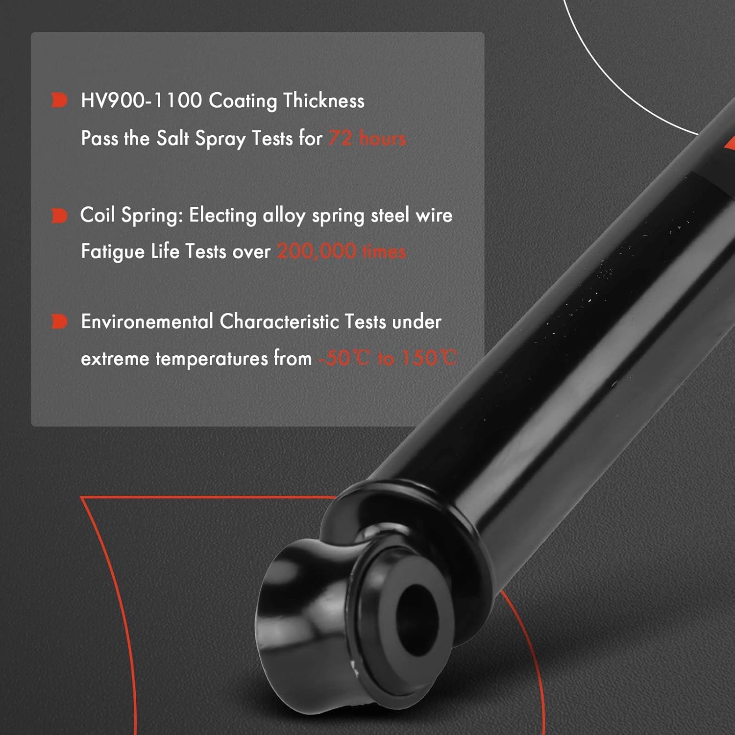 A-Premium Front Steering Damper Stabilizer Compatible with Ford F-250/F-350 Super Duty 1999-2004 4WD, Excursion 2000-2005 4WD, F-450/F-550 Super Duty 1999-2004