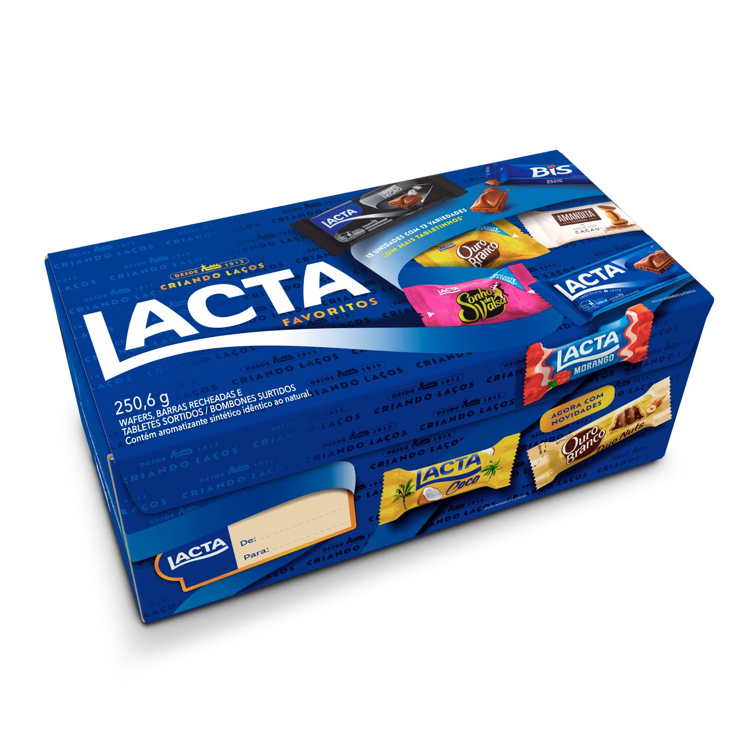 Caixa de variedades chocolates Lacta Favoritos 250,6g