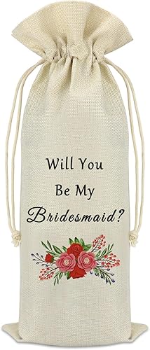 Bolsa de vino para dama de honor, regalos de propuesta de dama de honor, regalo de boda, despedida de soltera, regalo para amigos, hermana, mejor