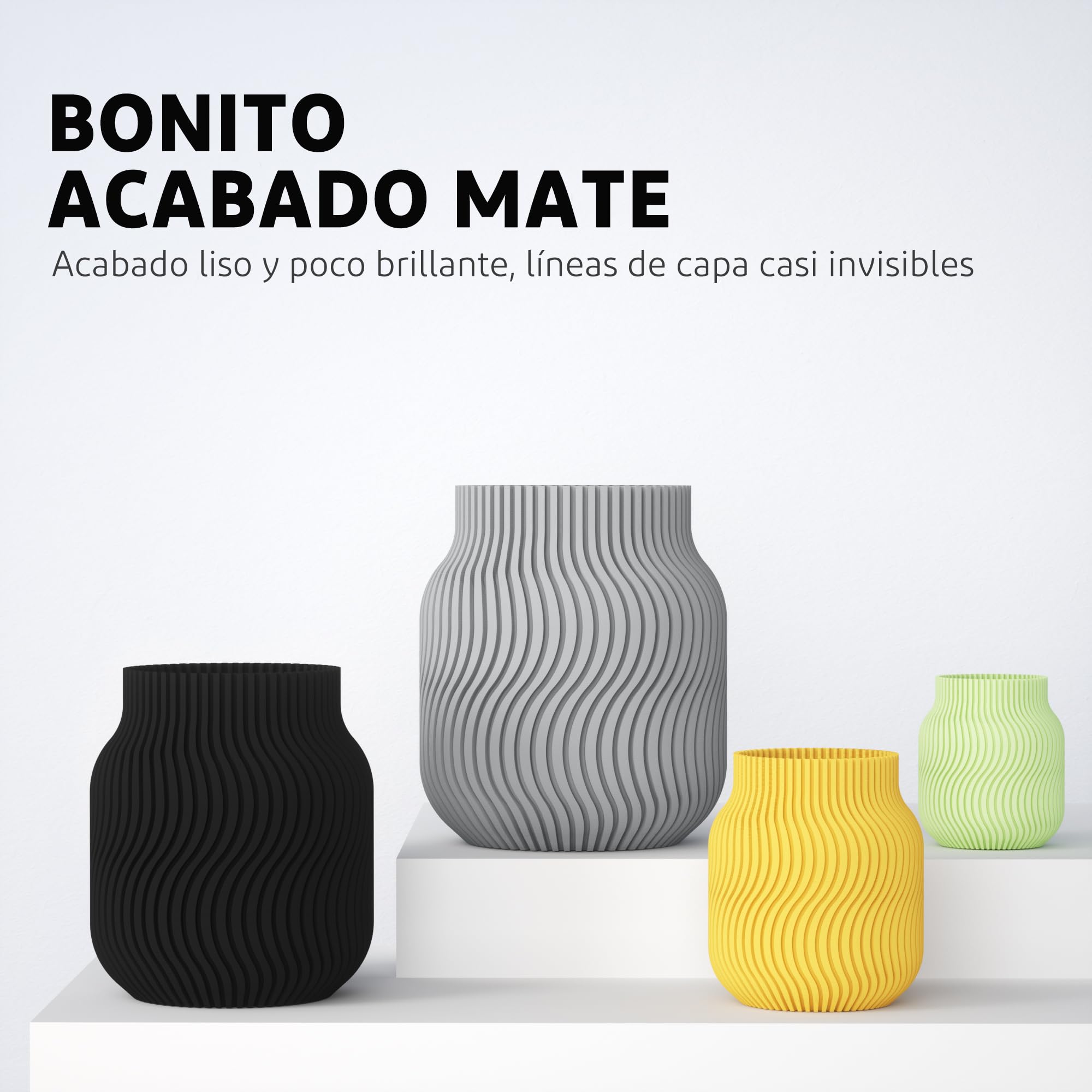ELEGOO Filamento PLA MATE 1.75mm 1KG Beige para Impresora 3D Precisión Dimensional +/- 0.02mm