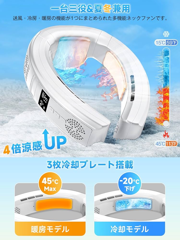 ネッククーラー 冷却プレート 3つ 冷却 温熱 1台2役 夏冬兼用 ネッククーラー 冷却プレート 3つ 冷却 温熱 1台2役 夏冬兼用