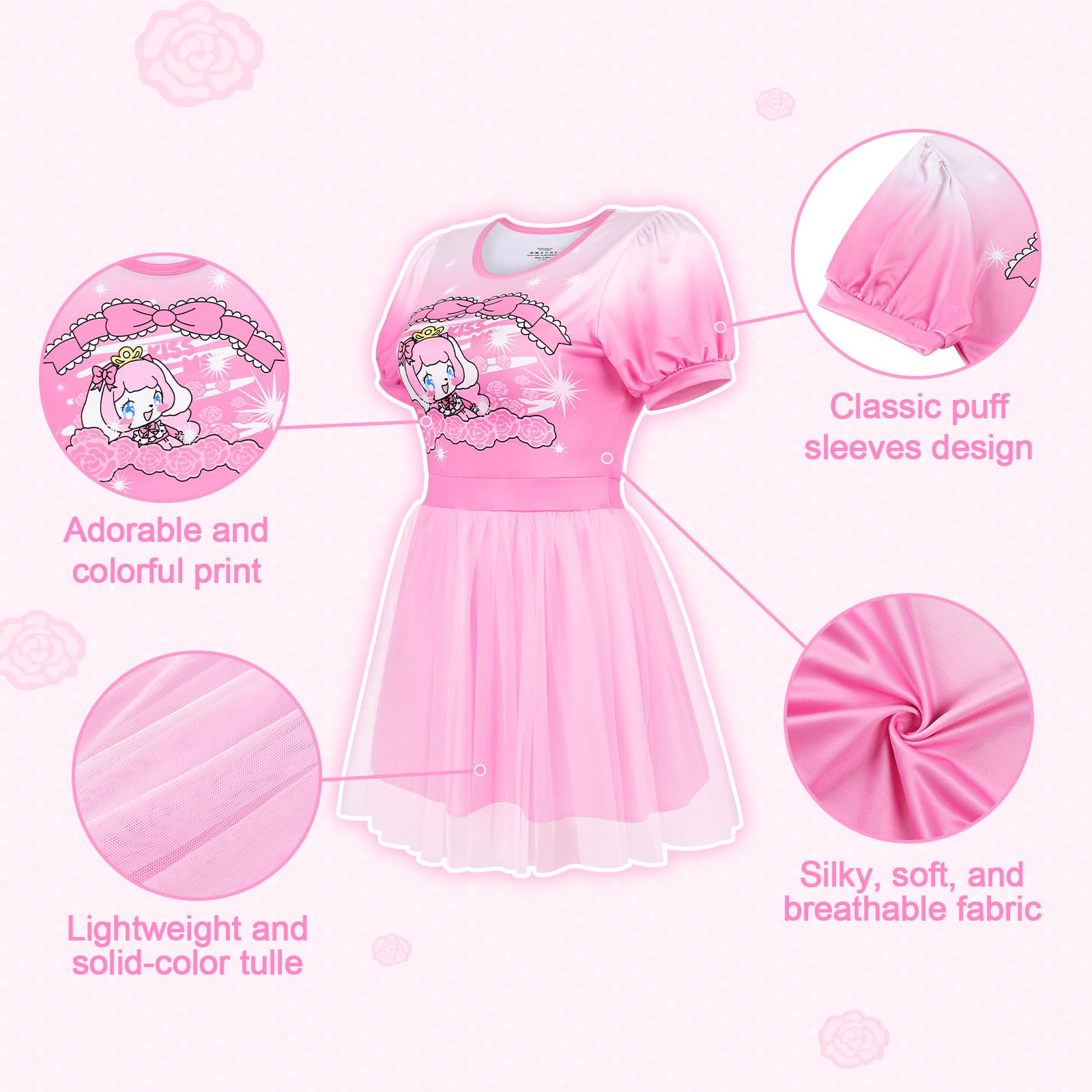 LittleForBig Damska siateczkowa jedwabista ogólna spódnica Little Beauty Twirl Bodycon