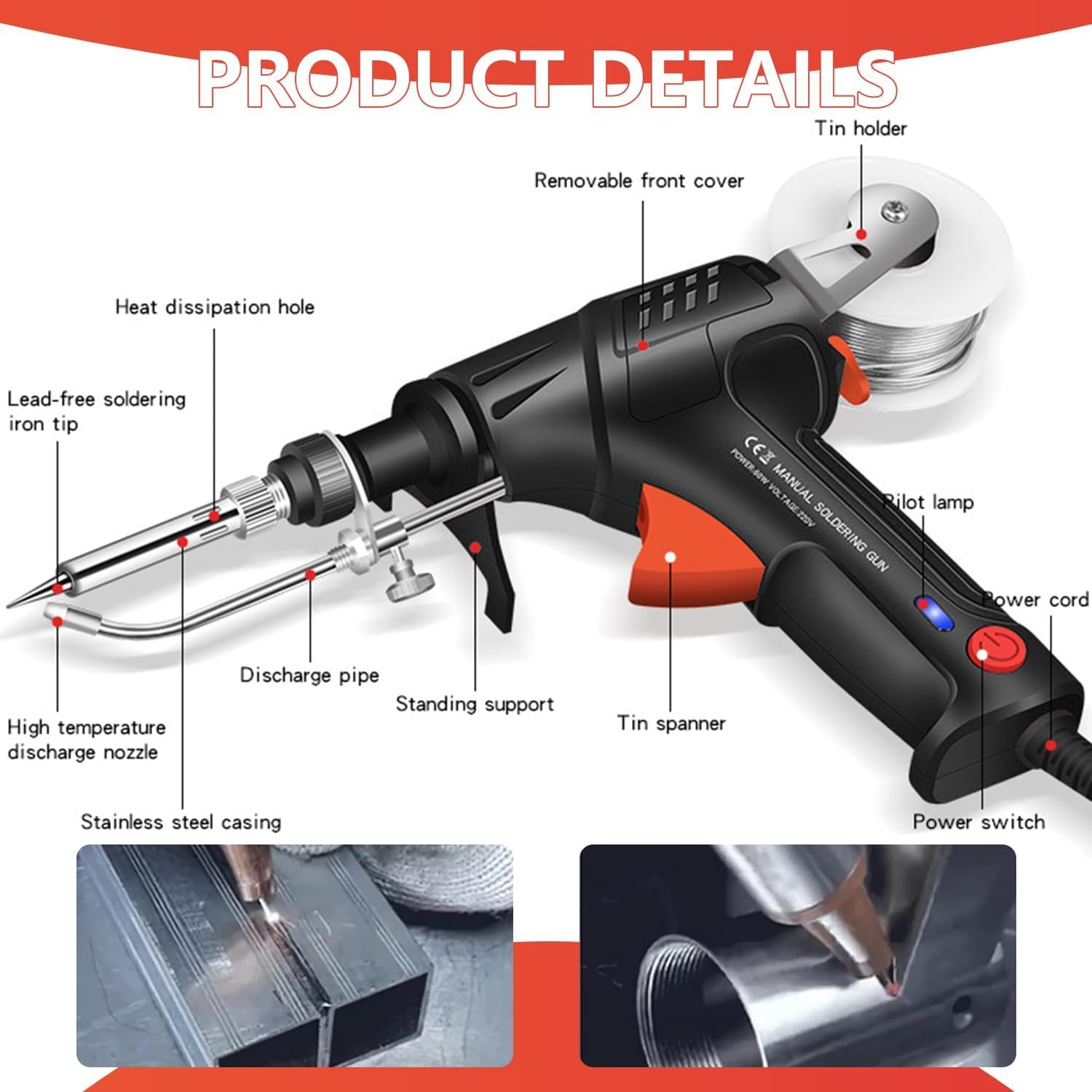 Outils de soudage laser industriels à chauffage interne, Soudeur Laser, Soudure Laser Portatif Metal, fer à souder multifonction, Pour La Coupe/Le Retrait De La Rouille/Le Soudage (Noir)