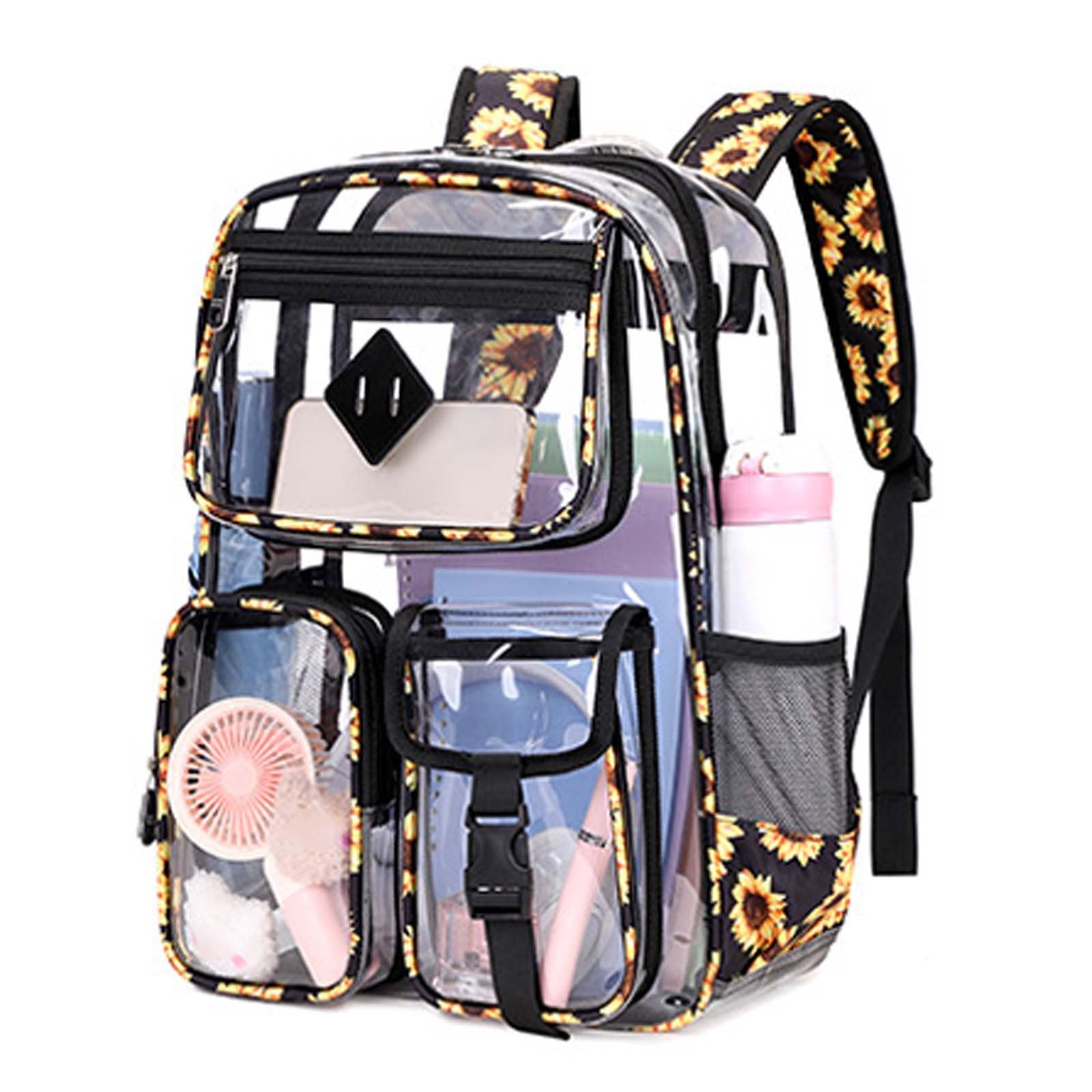Zaino Bambini, Zaino Elementari Bambina Scomparti Multipli, Zaino Trasparente di Grande capacità per Ragazze delle scuole elementari e Medie 8-15
